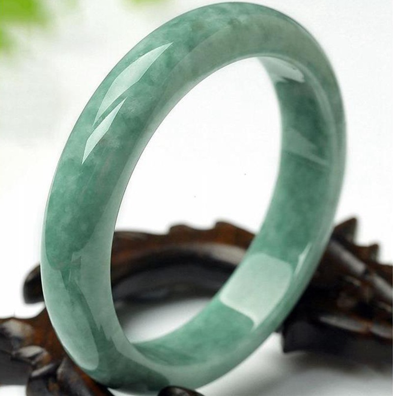 (2개) 저렴한 대형 팔찌 GUIZHOU CUI 팔찌 플러스 대형 제이드 팔찌 녹색 떠 다니는 꽃 옥 팔찌 색상 제이드 팔찌
