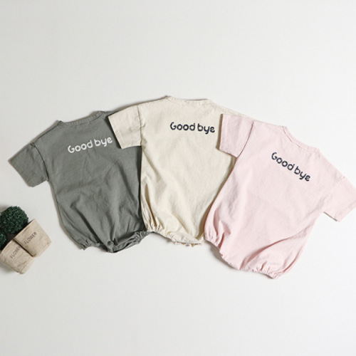 Korean Instagram children's clothing 2024 summer unisex baby onesie crawling suit baby stylish triangular haribō crawling suit