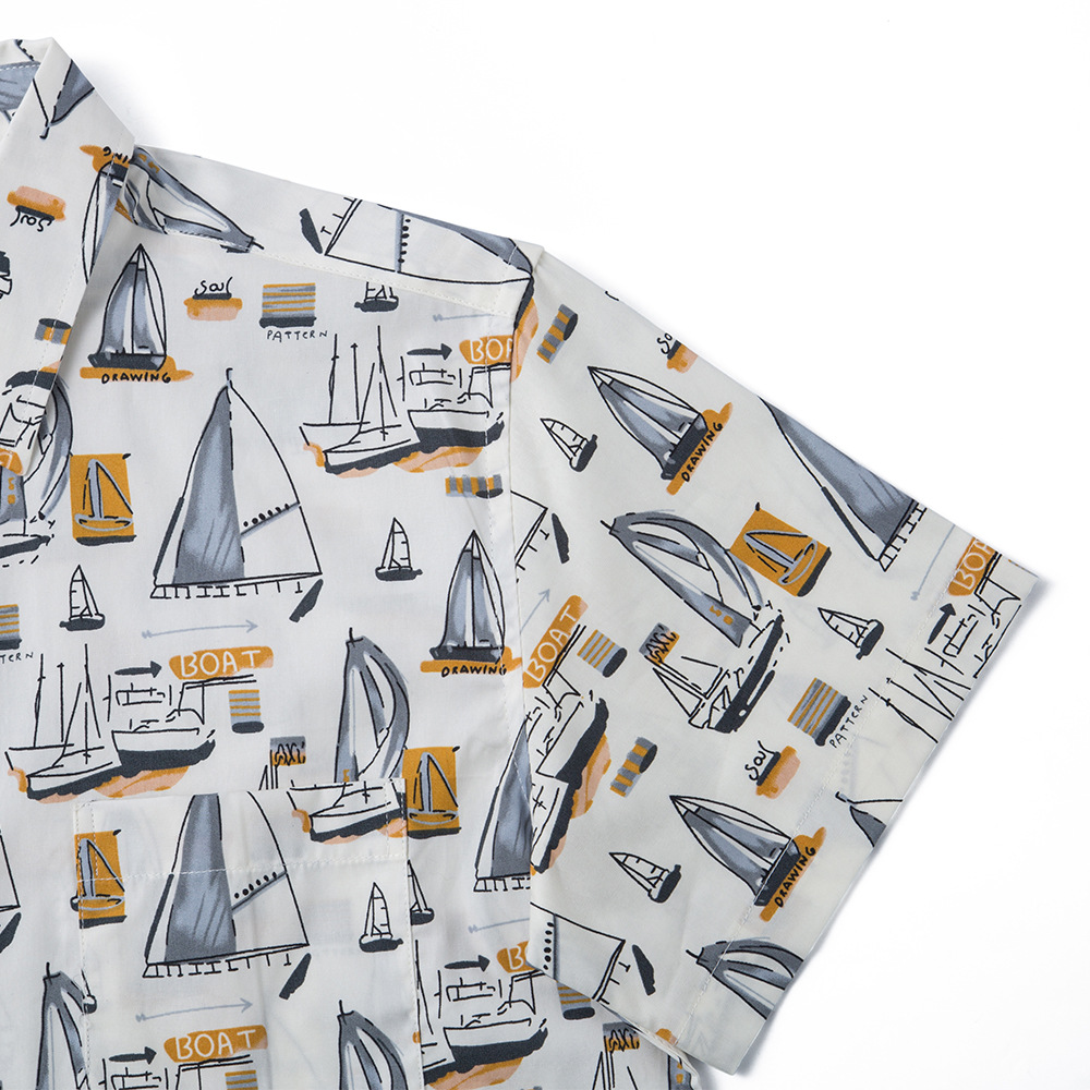 Camisa hawaiana estampada de algodón peinado de los hombres más el tamaño de la camisa de los hombres camisa hombre