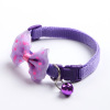 Choker with bow, small bell, pet, Korean style, cat