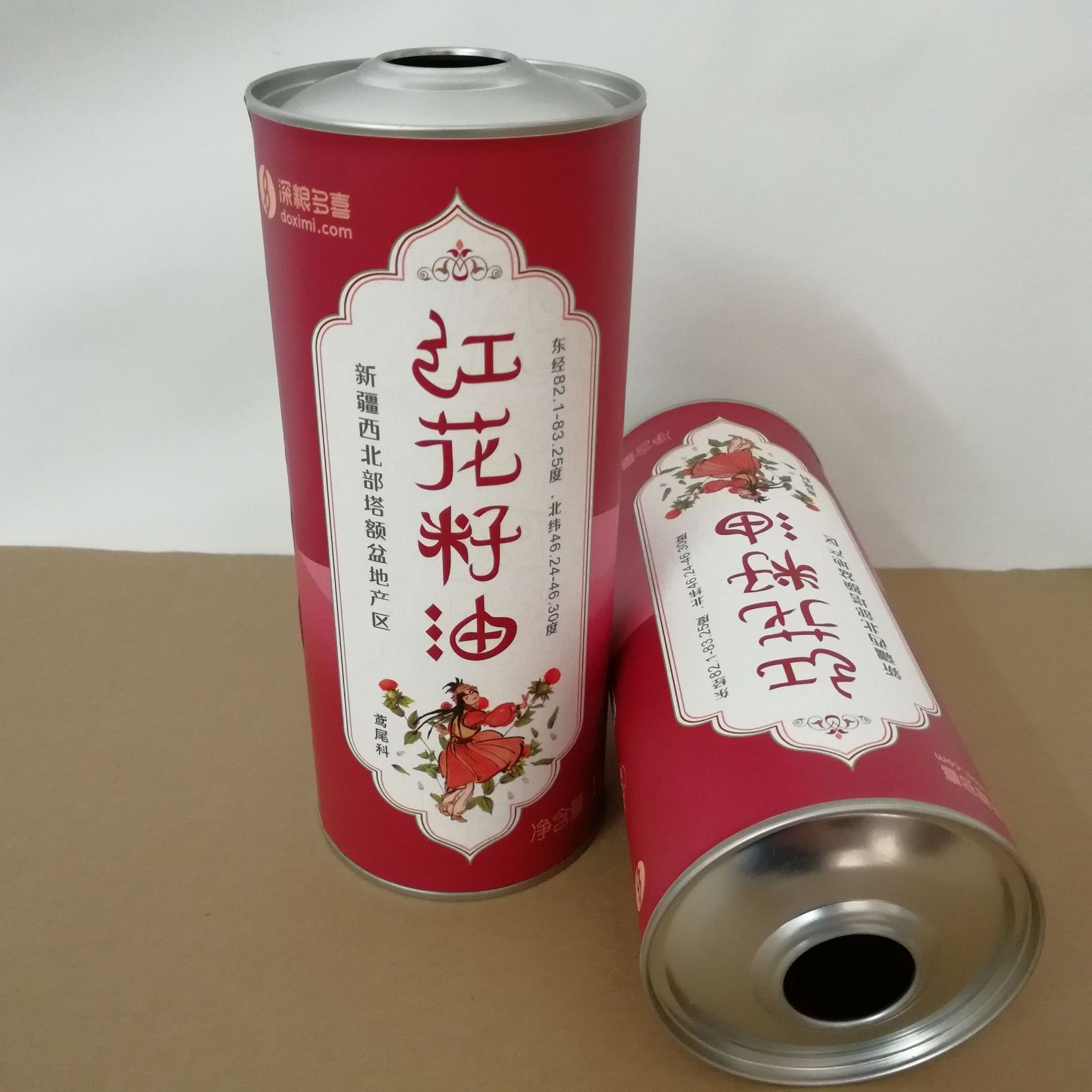 厂家生产圆形250ml马口铁核桃油罐500ml亚麻油铁罐1000ml红花籽油