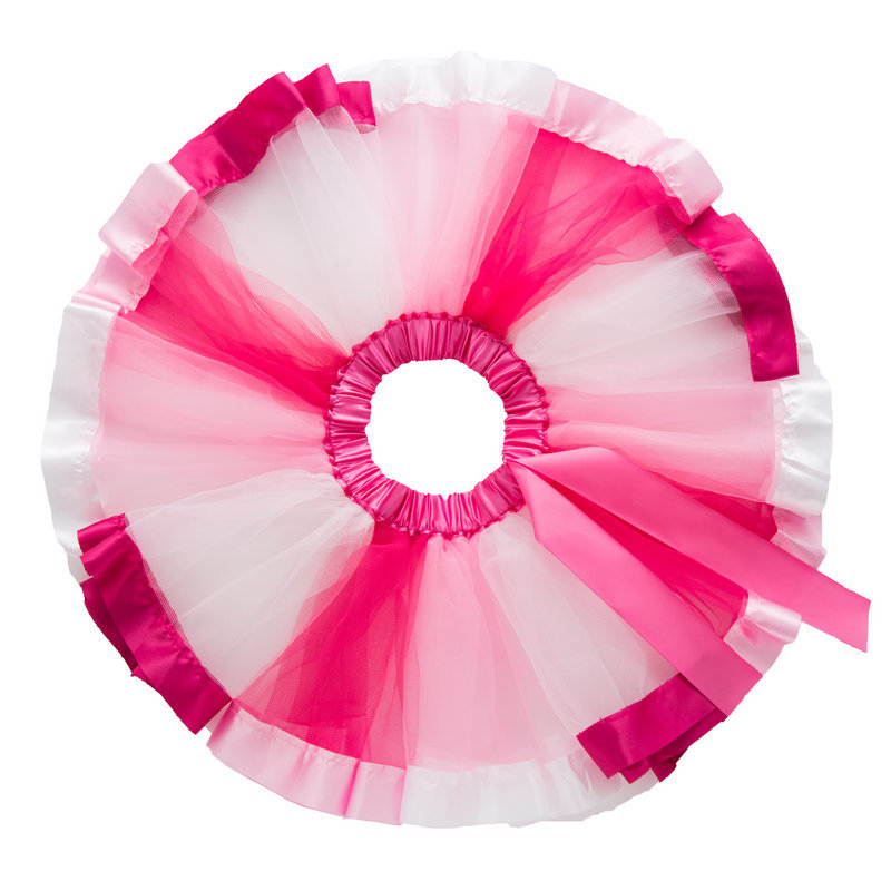 Amazon popular Arco Iris falda malla color niña princesa falda bebé falda rendimiento ropa en stock