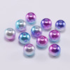 Two-color plastic beads from pearl, jewelry, accessory, gradient