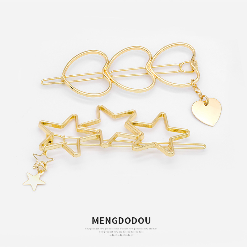 Fashionable geometric universal hairgrip heart-shaped