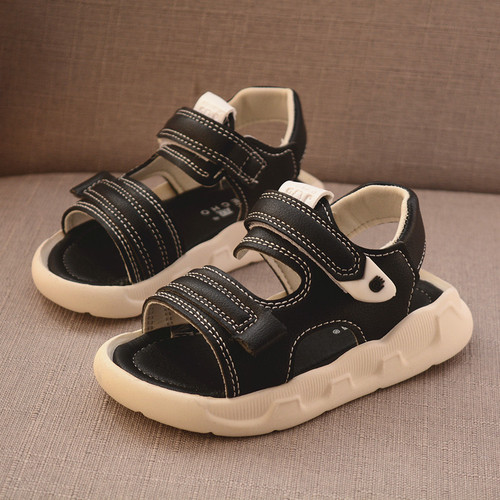 Drop shipping new  summer solid bottom Velcro boys' shoes Korean style beach shoes lightweight children's sandals