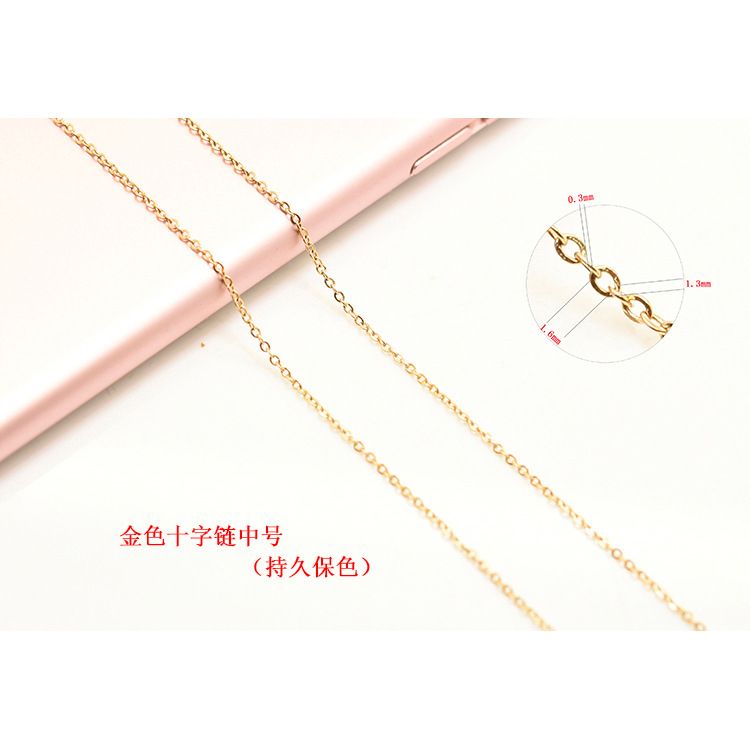 2021 transfronterizos nuevos accesorios de 18K real chapado en oro de larga duración retención de color nuevos accesorios de moda de cadena de acero inoxidable