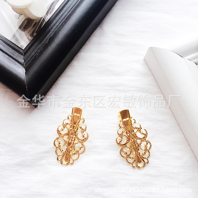 DIY jewelry accessories hairpin headdress material clip welding flower small cloud clip 36*20mm factory direct supply