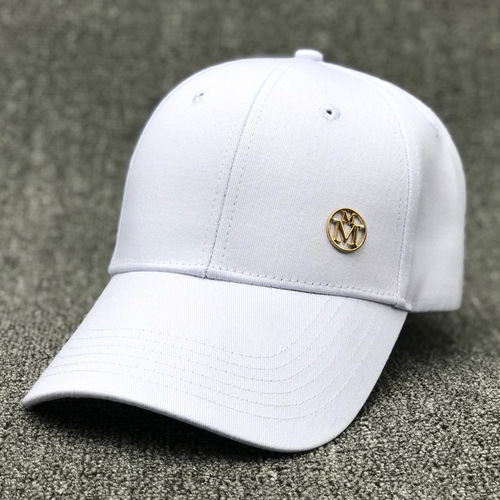 Ladies' Versatile White Hat Unisex Solid Color Same Style Baseball Cap for Trendy People Outdoor Sunshade Hip-Hop Bucket Hat