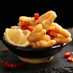 Zhenwei Shangwu Boneless Chicken Claws in Canned Spicy Lemon Boneless Chicken Feet Without Bones 500g Snack Food