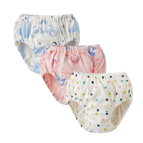 Girls' panties pure cotton little girl's baby briefs without clip PP children's underwear boxer shorts for outer wear wholesale
