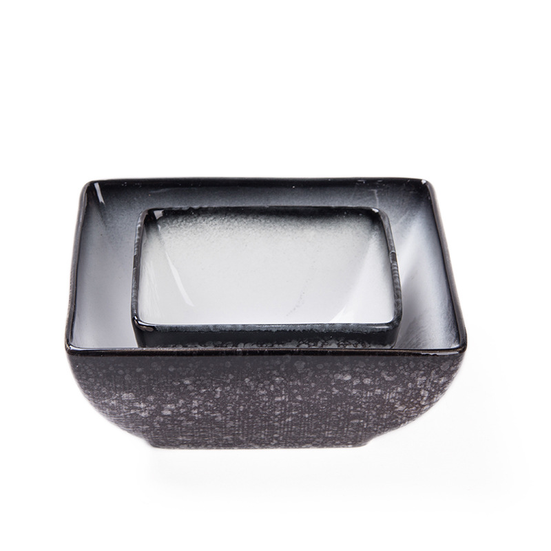 5 7 "cuadrado cerámica copo de nieve profunda ensalada tazón postre tazón