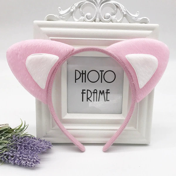 Pink and white (plush) cat ears