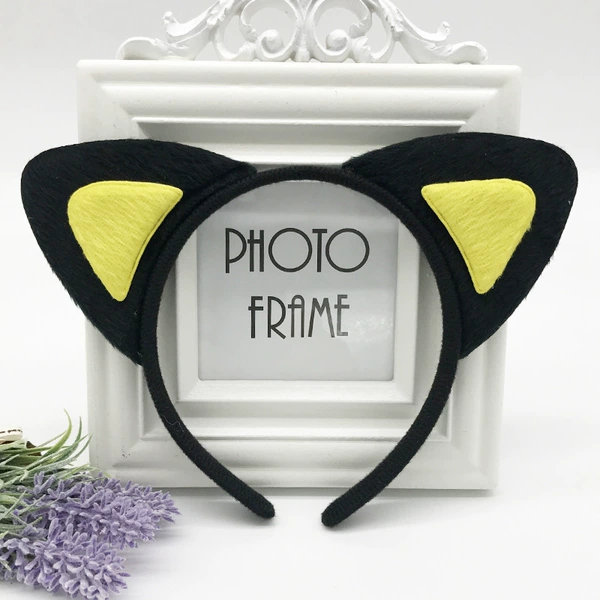 Black and yellow (plush) cat ears