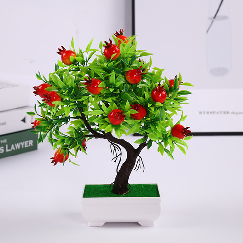 Simulated potted plants, fake flowers, simulated fruit bonsai, 23 fruit small bonsai ornaments, simulated flowers wholesale
