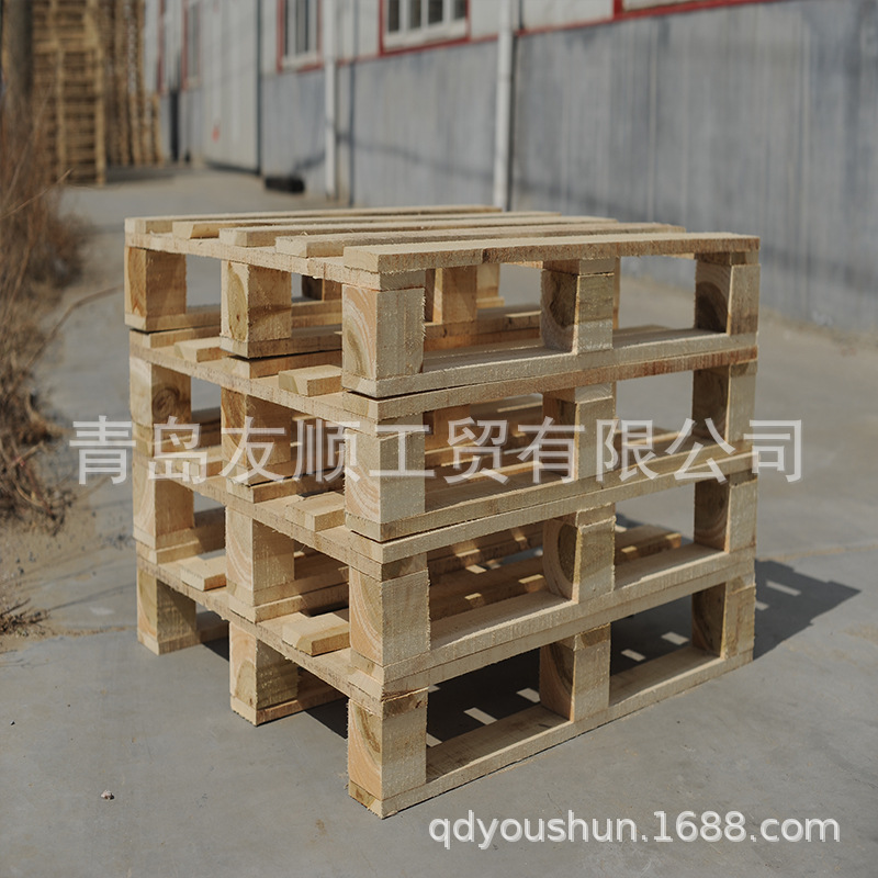 加厚国内实木托盘 出口胶合板托盘 四向进叉木栈板 铲板实木木架