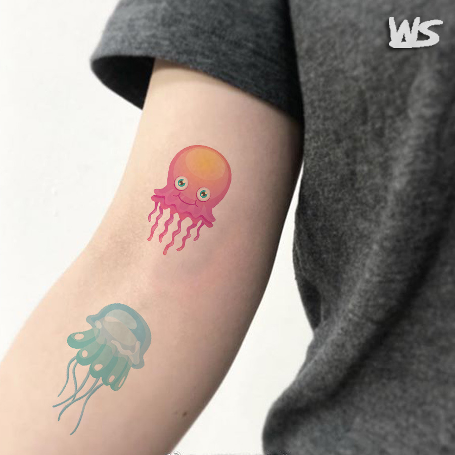 Tatuajes Temporales de Animales Marinos para Niños, Multicolor y Educativo, para Niños