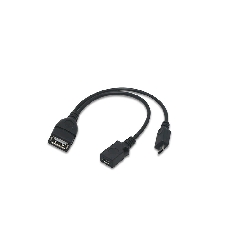 Оптовая поставка кабеля питания OTG micro female OTG для планшета и мобильного телефона внешний USB-накопитель считыватель USB кабель