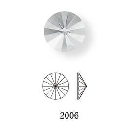 批发奥地利仿水晶配件2006尖顶圆形平底钻12切面施华洛卫星石