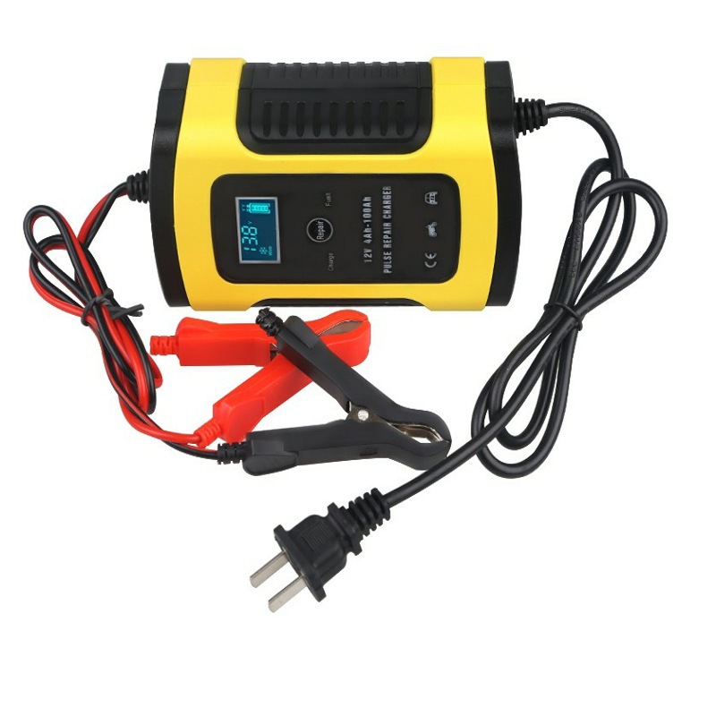 Cargador de batería de coche 12v, cargador de motocicleta totalmente inteligente, cargador de batería con reparación automática