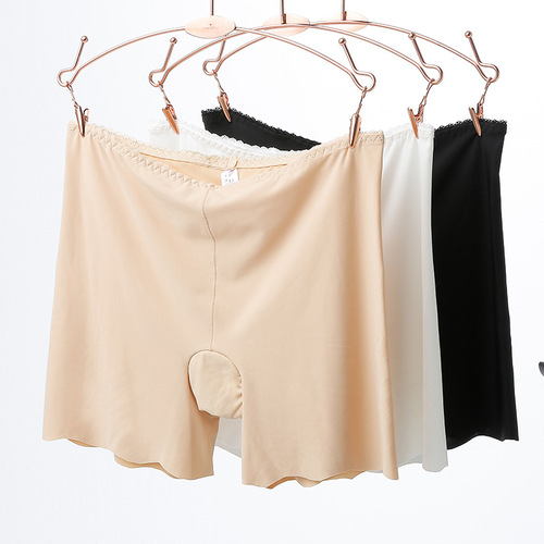 Langsha new women's ice silk safety pants summer mid-waist anti-exposure leggings with cotton in the crotch direct sale