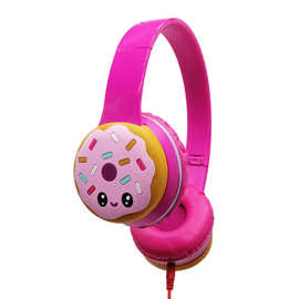 跨境新款头戴式耳机卡通猫咪小熊带唛线控音乐游戏耳机促销礼品