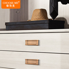 Factory direct supply of modern simple surface-mounted handles, bedside table flat-mounted concealed handles, zinc alloy kitchen cabinet handles