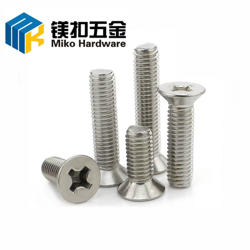 304 нержавеющая сталь Американский винт Филлипс с потайной головкой 0 #4 #6 #8 #10 # Полные спецификации