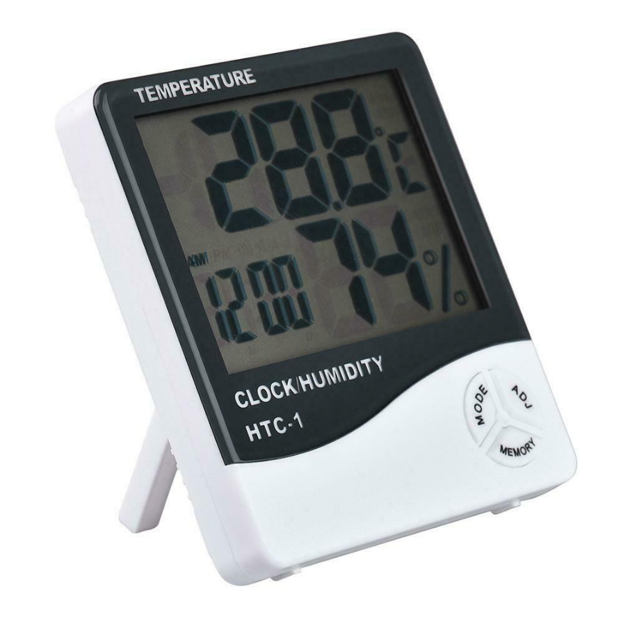 Htc-1 High-Precision Indoor Thermometer Digital Large-Screen Household Thermometer Alarm Clock Thermometer