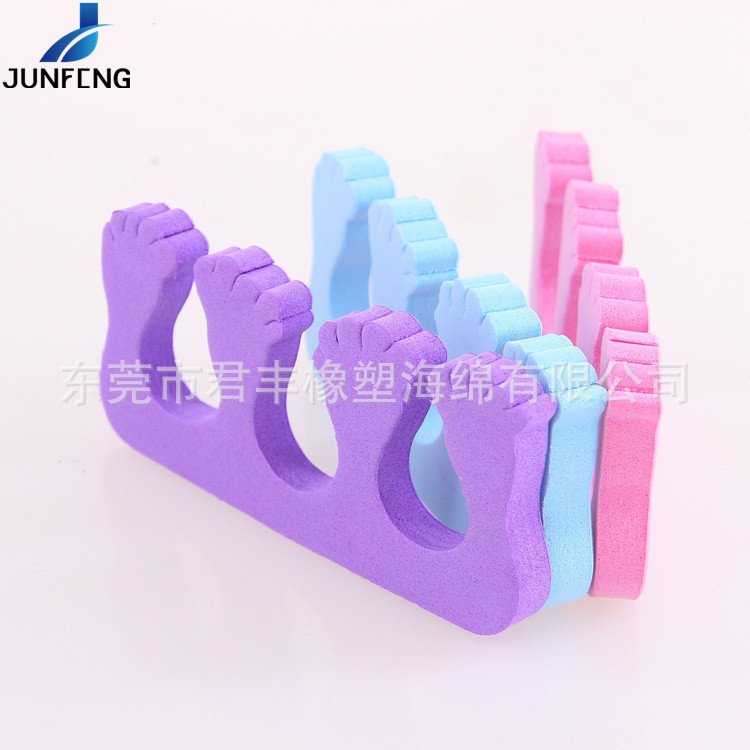 Purple Eva Foam Foot Separator, Nail Polish Eva Toe Separator, Cross-Border Manicure Auxiliary Tool