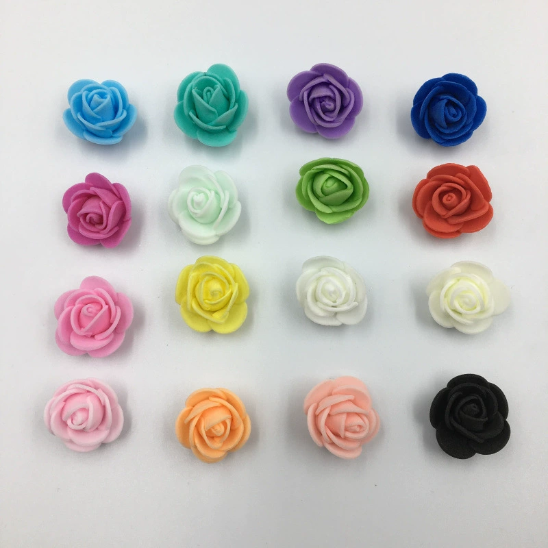 В наличии 2,5 см Пена Цветок ПЭ Роза голова свадебный цветок венок Материал Подарочная коробка декоративные цветы оптом