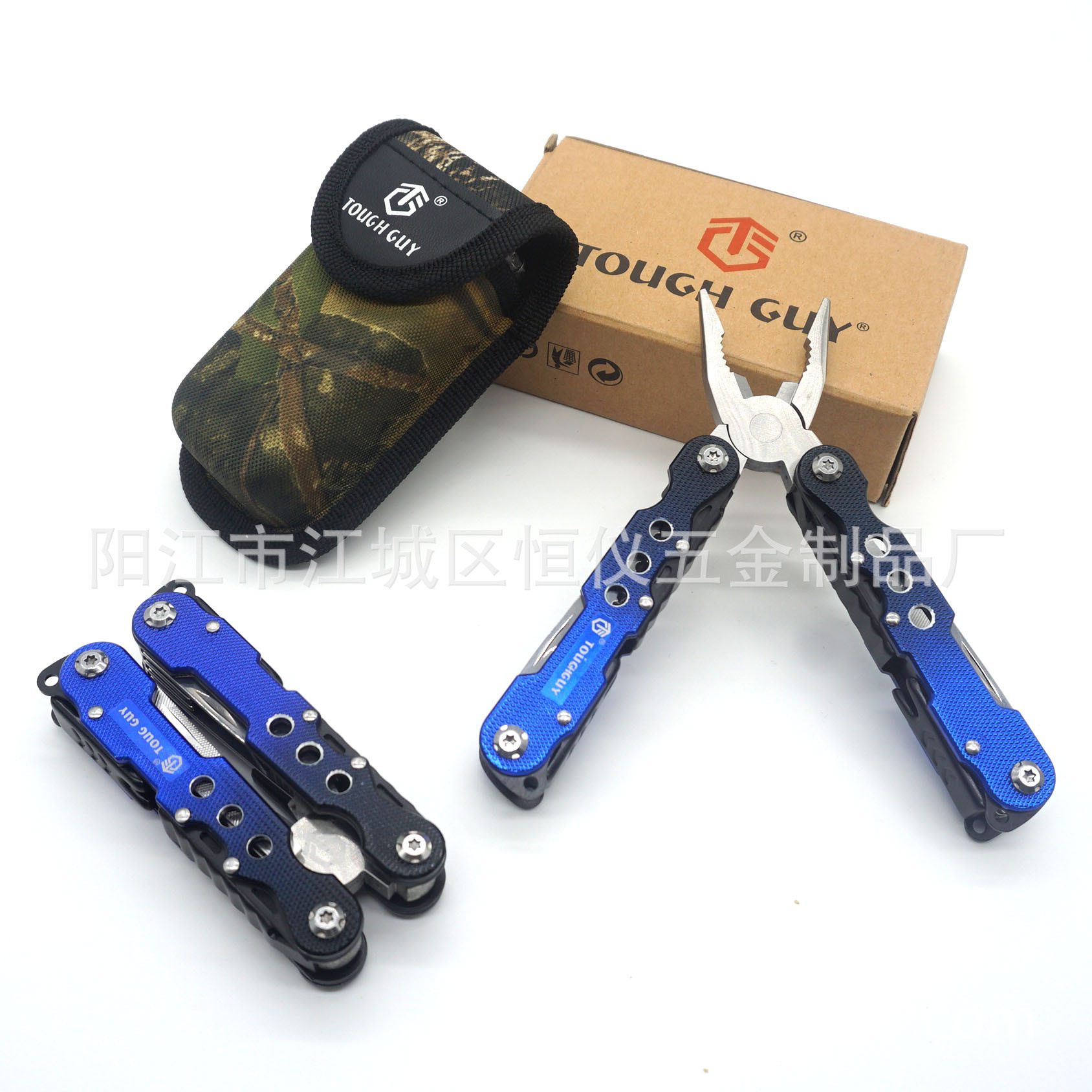 供应大号多功能不锈钢钳子 户外野营便携折叠钳 多功能刀钳