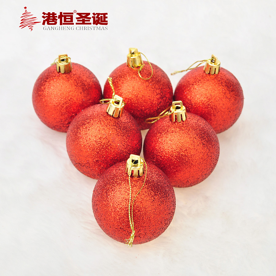6/8cm oro rosa BOLA DE Navidad árbol de Navidad colgante bola de plástico Bola brillante bola mate decoración de Navidad bola colgante