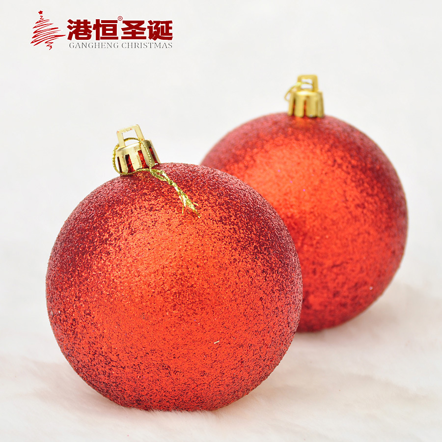 6/8cm oro rosa BOLA DE Navidad árbol de Navidad colgante bola de plástico Bola brillante bola mate decoración de Navidad bola colgante