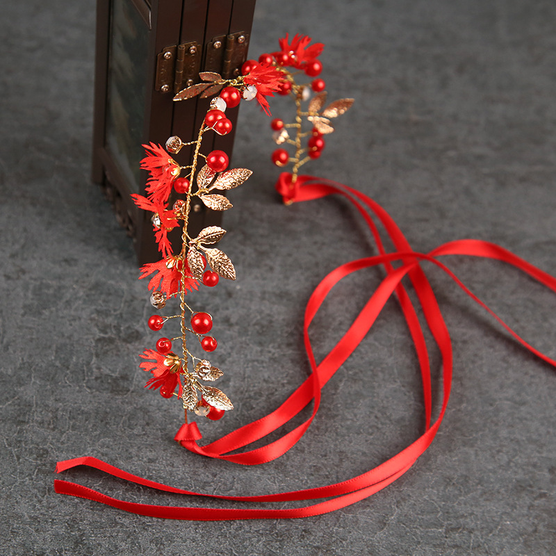 AliExpress Super Hada diadema guirnalda de flores banda de pelo Mori chica novia corona dulce coreano boda hilo tocado