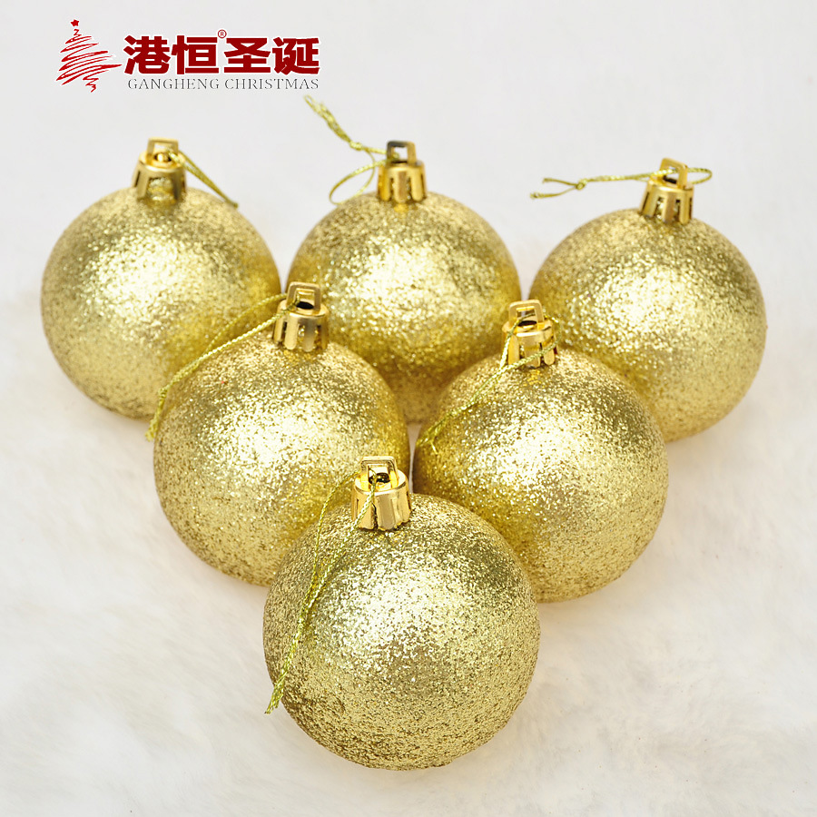 6/8cm oro rosa BOLA DE Navidad árbol de Navidad colgante bola de plástico Bola brillante bola mate decoración de Navidad bola colgante