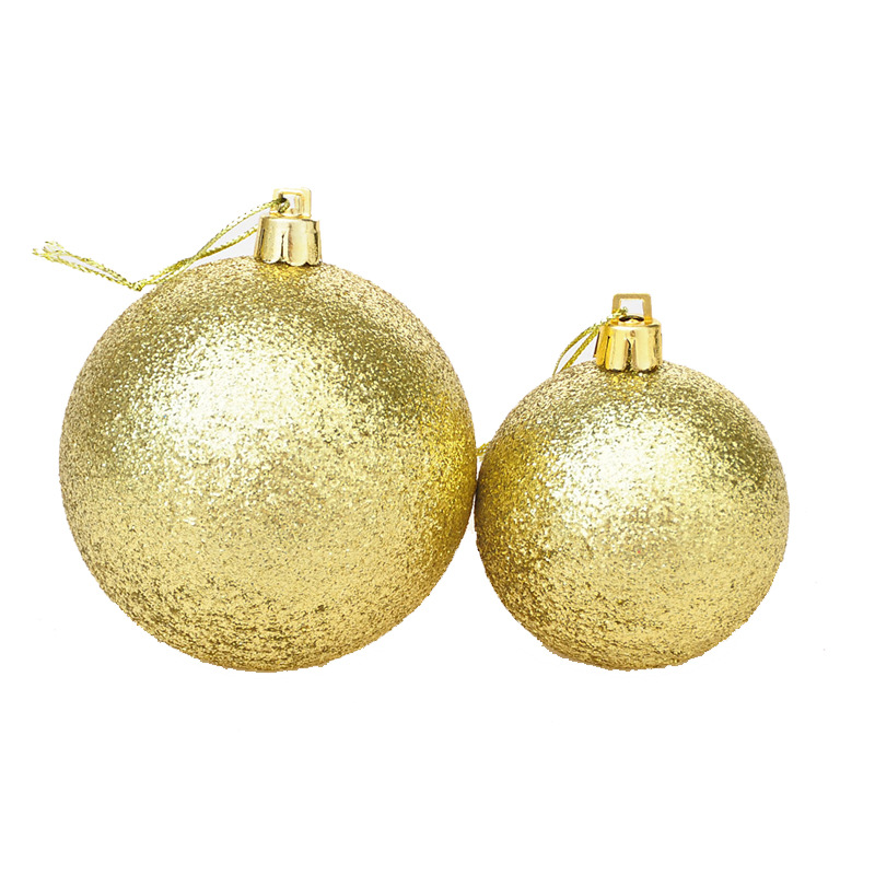6/8cm oro rosa BOLA DE Navidad árbol de Navidad colgante bola de plástico Bola brillante bola mate decoración de Navidad bola colgante