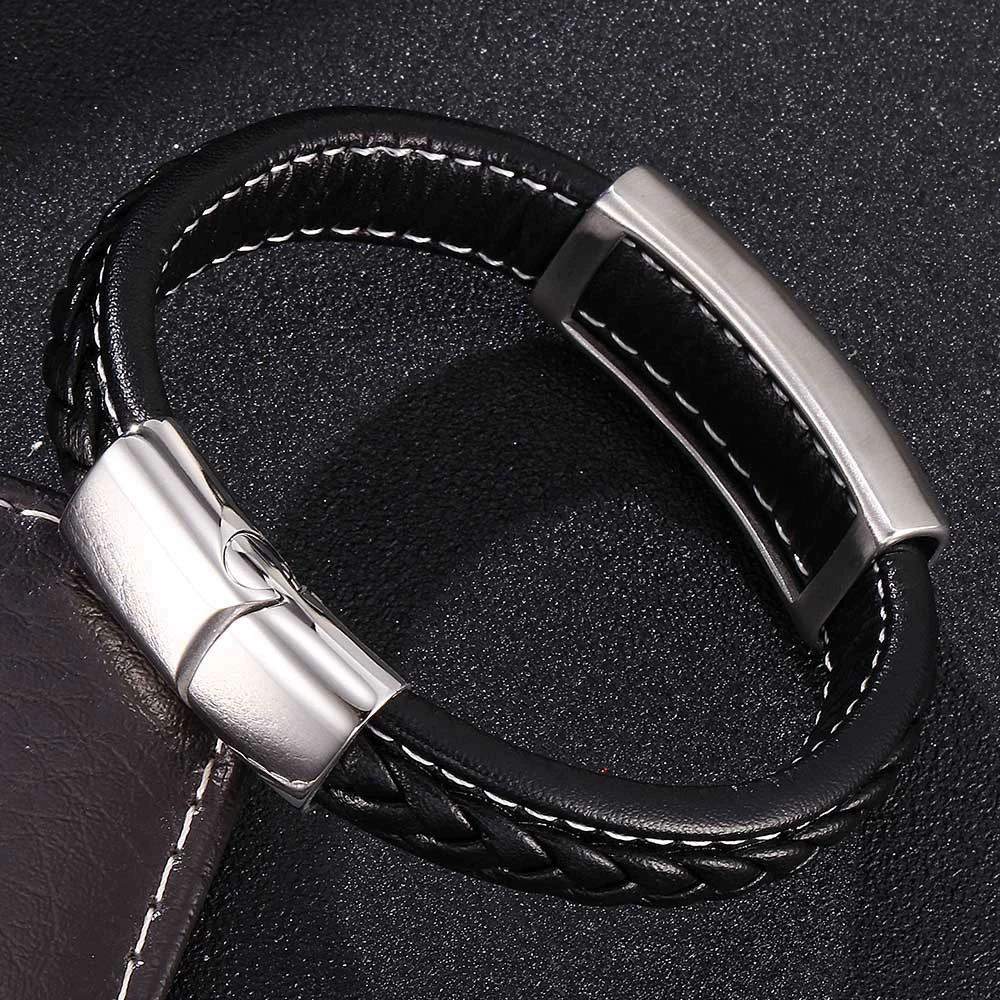 Men's glossy accessory, retro elite bracelet