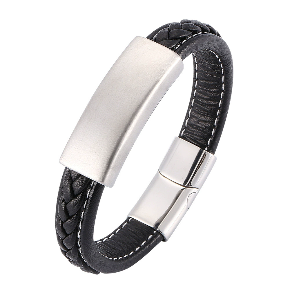 Men's glossy accessory, retro elite bracelet