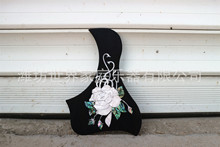 木质吉他护板螺钿镶嵌工艺玫瑰木白玫瑰 吉他护板配件批发