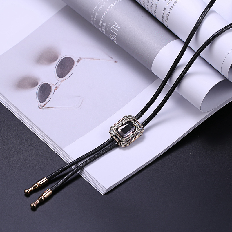 Retro Denim joya Polo corbata de exportación comercio exterior de Europa y América camisa de cuello nudo cuerda BOLOTIE fábrica al por mayor