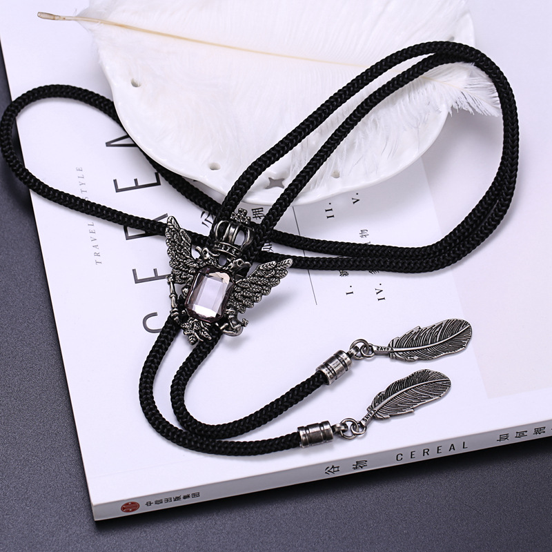 Retro Denim joya Polo corbata de exportación comercio exterior de Europa y América camisa de cuello nudo cuerda BOLOTIE fábrica al por mayor