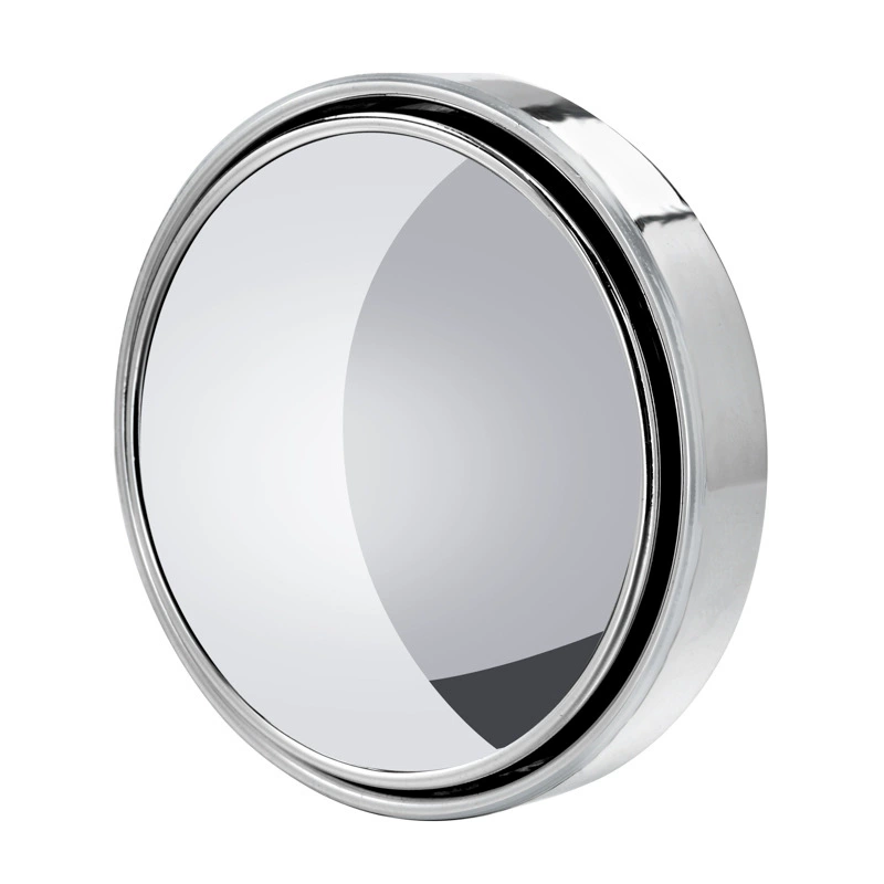 Вращающееся на 360 градусов автомобильное маленькое круглое зеркало заднего вида Автомобильное зеркало заднего вида для слепых зон Зеркальное Покрытие Серебряное двухкомпонентное