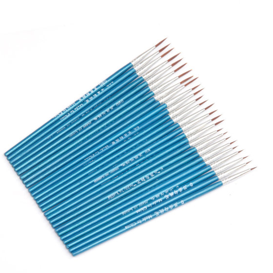 Weizhuang wholesale nylon wool hook line Pen Digital Oil brush vinyl doll plaster ceramic painting brush