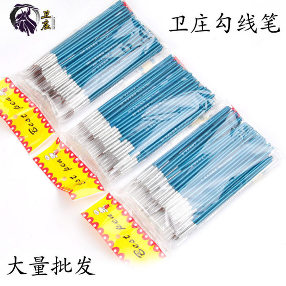 Weizhuang wholesale nylon wool hook line Pen Digital Oil brush vinyl doll plaster ceramic painting brush