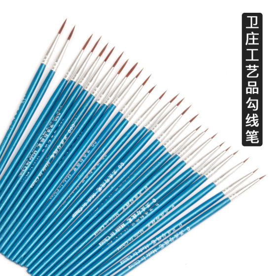 Weizhuang wholesale nylon wool hook line Pen Digital Oil brush vinyl doll plaster ceramic painting brush