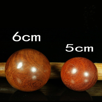 实木红木的大果紫檀手球 花梨木质实心圆球保健手球