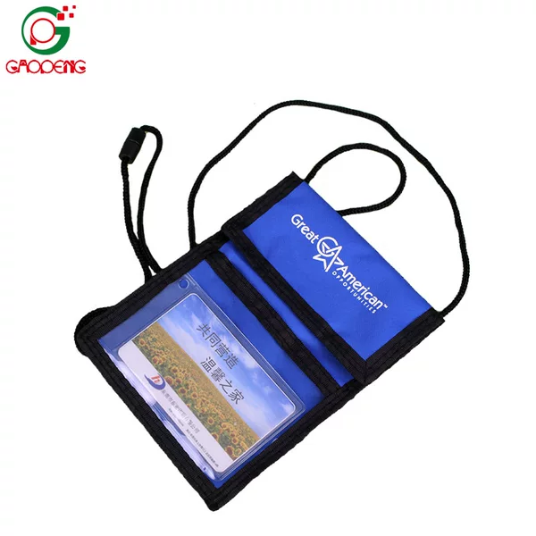 420D Oxford cloth certificate bag Doctor Nurse lanyard card holder advertising cartoon card holder certificate bag manufacturer customization