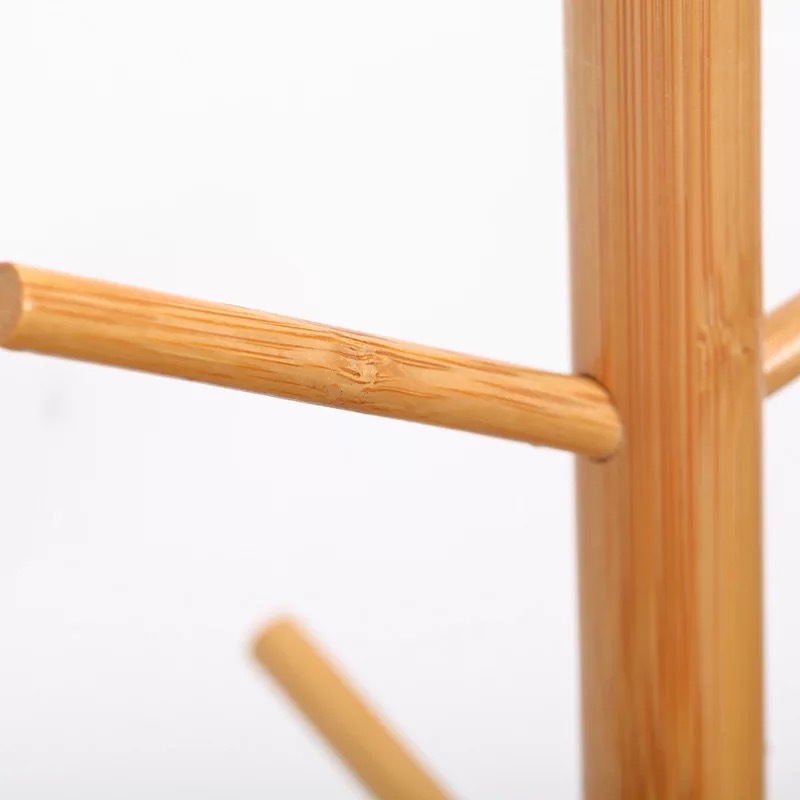 Portatarjetas de bambú simple portavasos en forma de árbol portavasos de madera organizador de almacenamiento en casa taza de agua creativa estante de almacenamiento