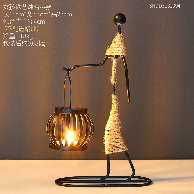 Estilo europeo personalizado creativo vela titular nórdico restaurante mesa de comedor decoración Bar decoración transfronteriza