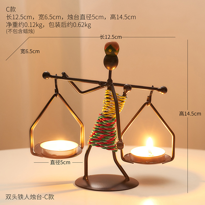 Estilo europeo personalizado creativo vela titular nórdico restaurante mesa de comedor decoración Bar decoración transfronteriza